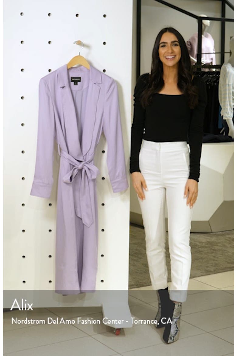 Elongated Collar Trench Coat (Nordstrom Exclusive) video