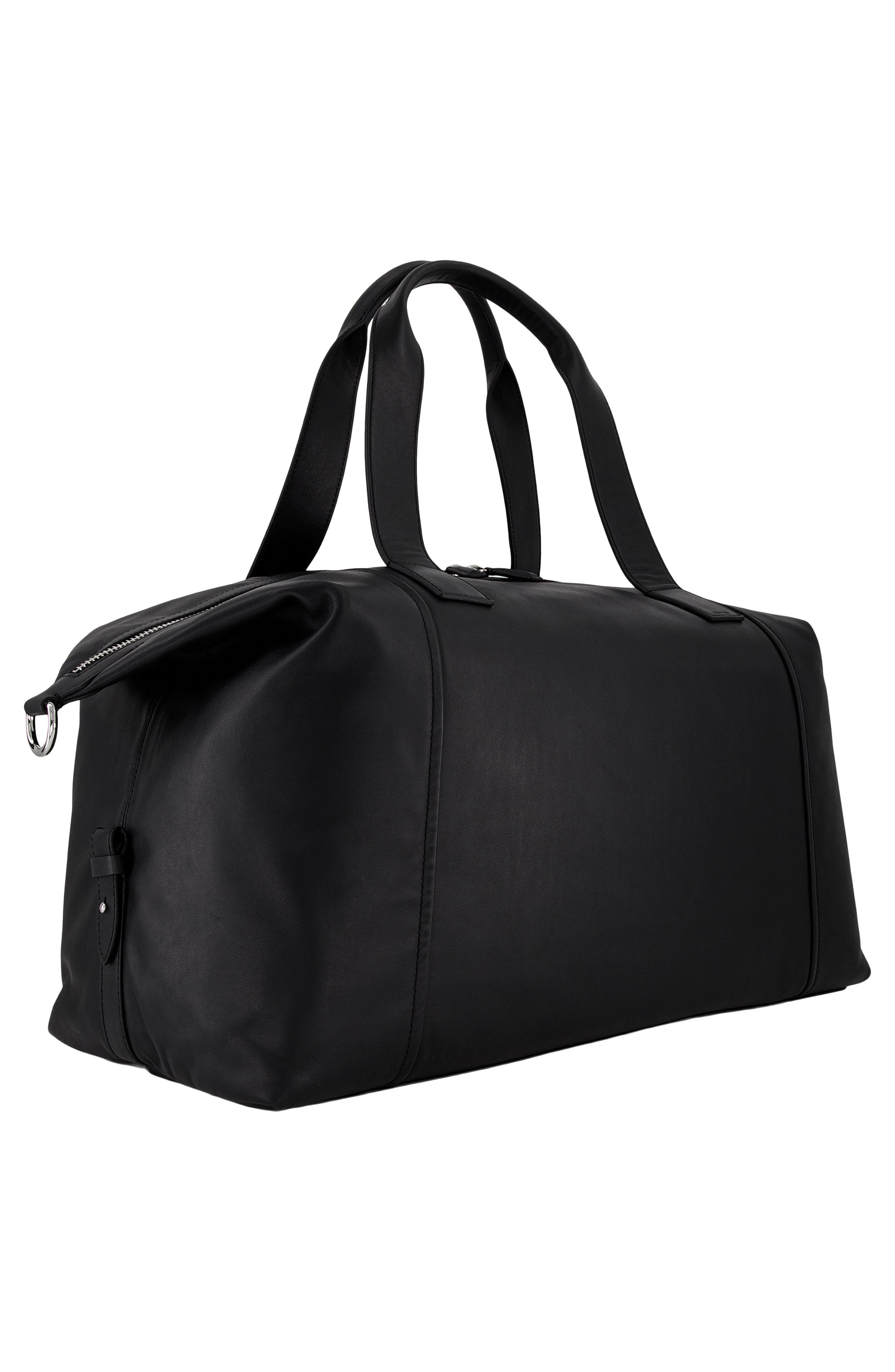Vince Westmore Leather Duffle Bag, Alternate, color, Black