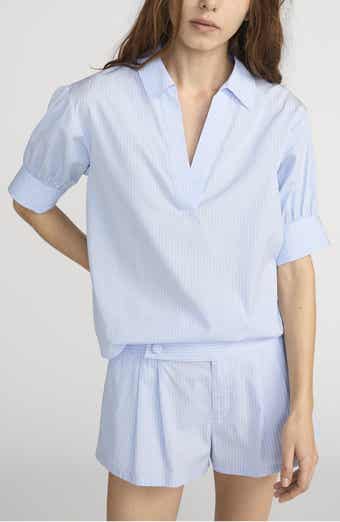 The Stripe V-Neck Popover Top
