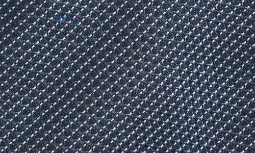 Hugo Boss Boss Diagonal Stripe Jacquard Silk Blend Tie In Blue