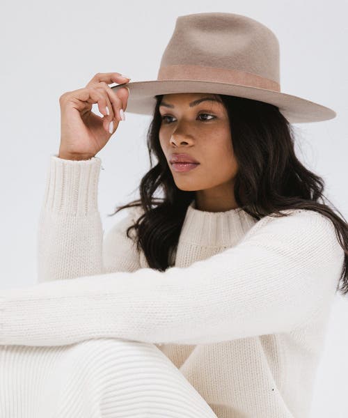 Gigi Pip Miller Classic Fedora Hat In Brown