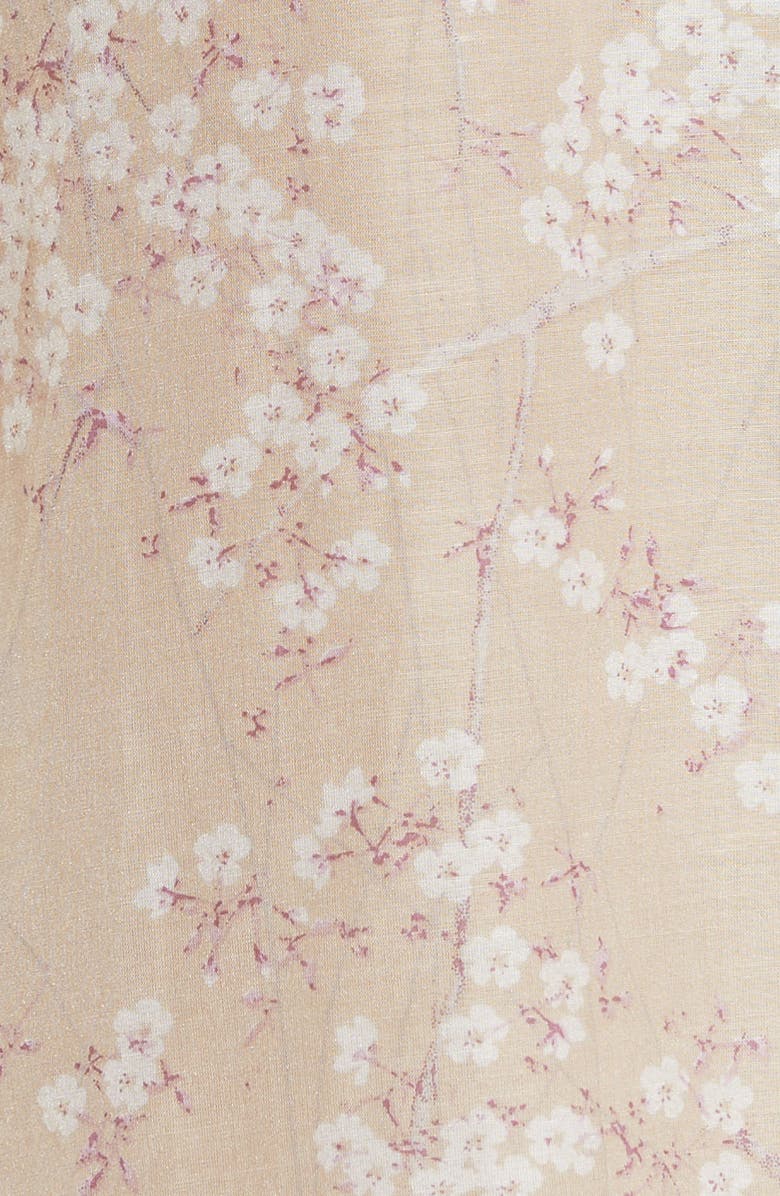 Papinelle Cherry Blossom Cotton & Silk Robe, Alternate, color,