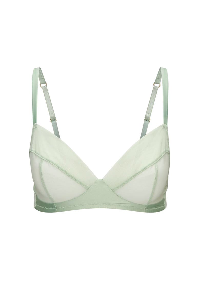 Adore Me Tannessee Unlined Plunge Bra, Alternate, color, Medium Green