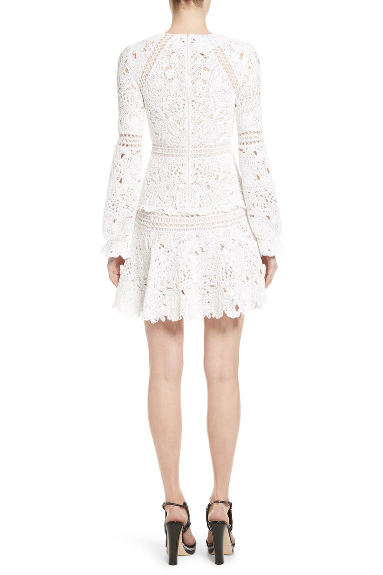 Crochet Ruffle Dress, Alternate, color, IVORY