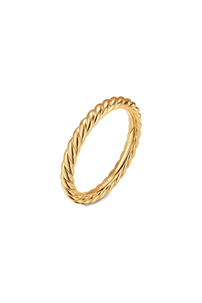 Unity Cable Band Ring in 18K Yellow Gold, Alternate, color, GOLD