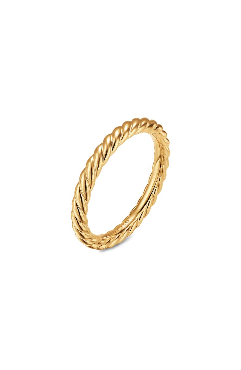 David Yurman Unity Cable Band Ring in 18K Yellow Gold, Alternate, color, Gold