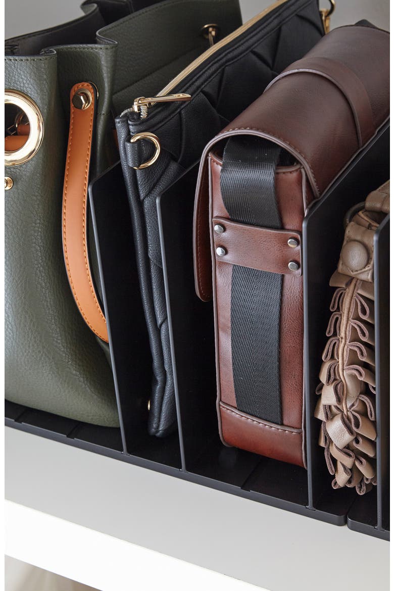 Set of 2 Handbag Organizers, Alternate, color, BLACK