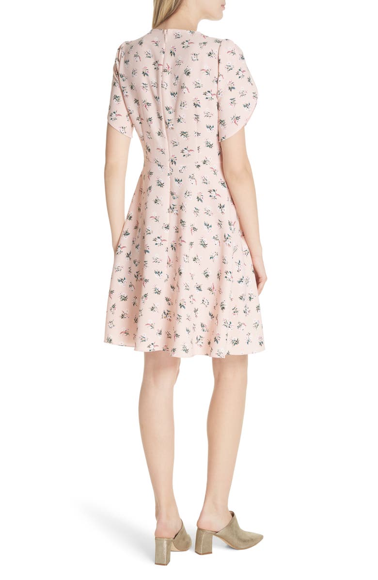 Kate Spade New York flora tulip sleeve dress, Alternate, color, 
