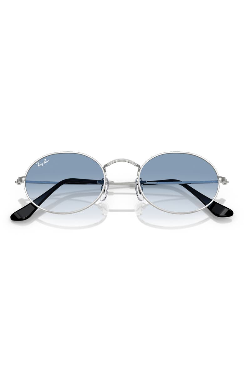 Ray-Ban 54mm Gradient Round Sunglasses, Alternate, color, Silver