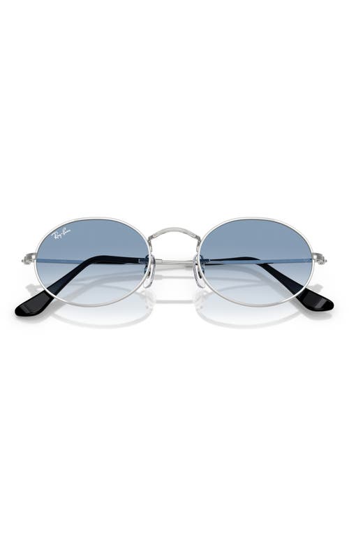 Ray Ban Ray-ban 54mm Gradient Round Sunglasses In Silver