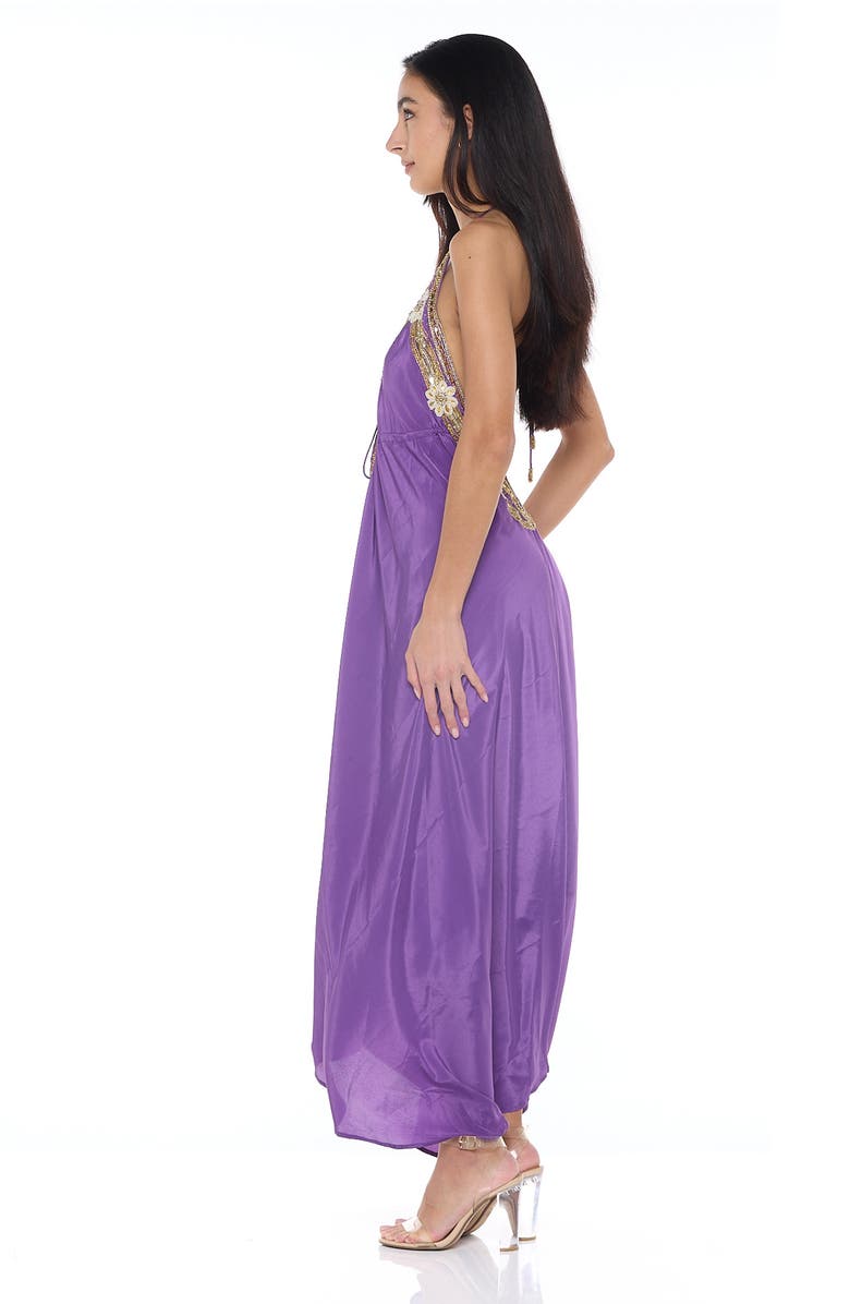 RANEES Beaded Halter Cover-Up Dress, Alternate, color,