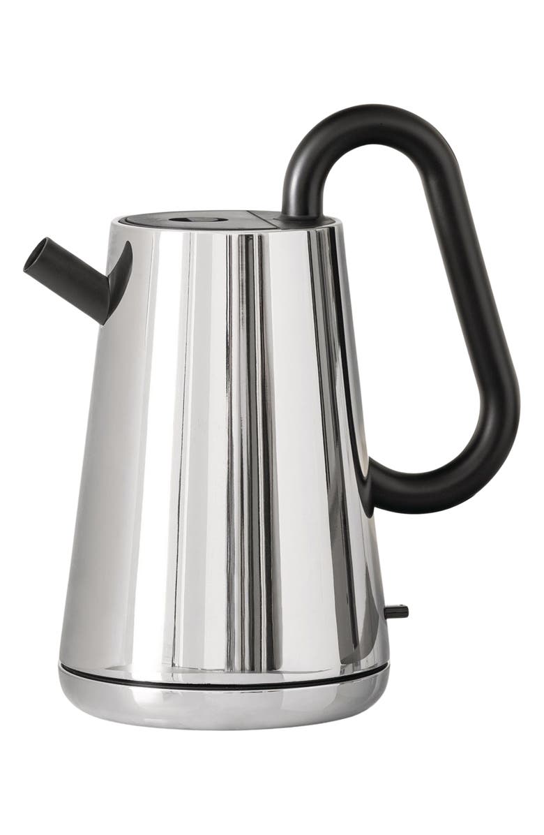 ALESSI Toru Electric Water Kettle, Alternate, color, Polished Stainless Steel-Black
