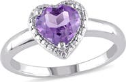 Julianna B. Amethyst Heart Halo Ring