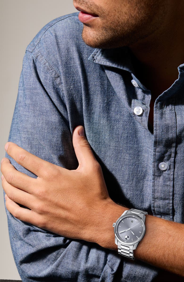 Movado Bold Verso Bracelet Watch, 42mm, Alternate, color, Grey