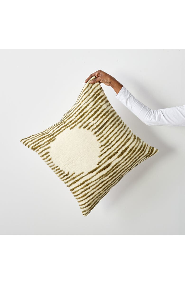 kanju Interiors Full Moon Throw Pillow - Cover Only, Main, color, Olive