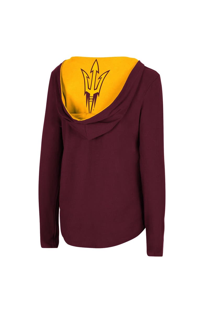 COLOSSEUM Women's Colosseum Maroon Arizona State Sun Devils Catalina Hoodie Long Sleeve T-Shirt, Alternate, color, Maroon