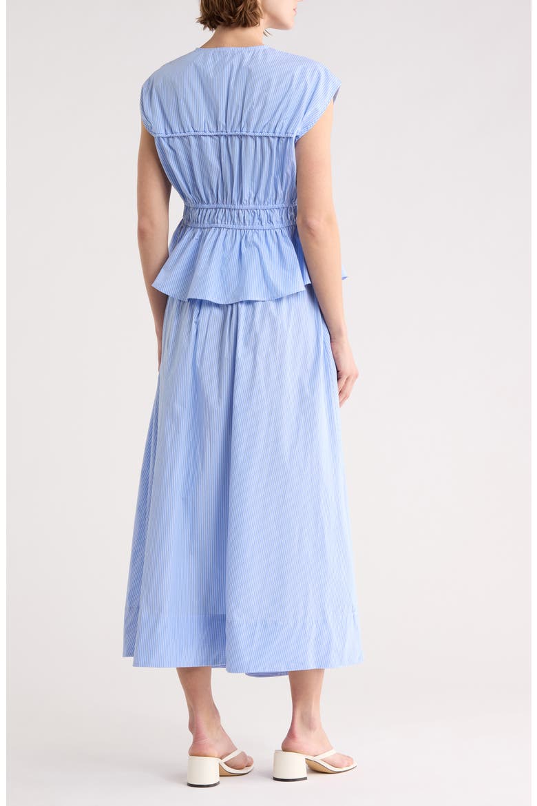 Stripe Drawstring A-Line Skirt, Alternate, color, BLUE/ WHITE STRIPE