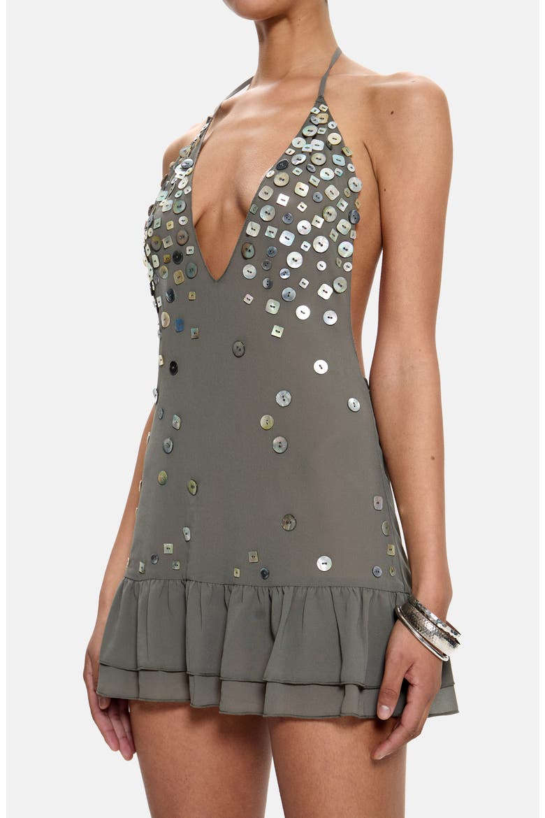 Button Me Up Minidress, Alternate, color, GREY
