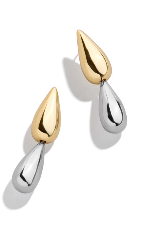 BaubleBar Zoe Double Teardrop Earrings in Gold/Silver 