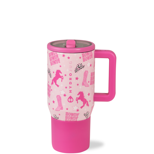 HydroJug Insulated Kids Water Bottle 20oz with Flip Straw & Handle - Leak-Proof & Durable in Cowgirl  product