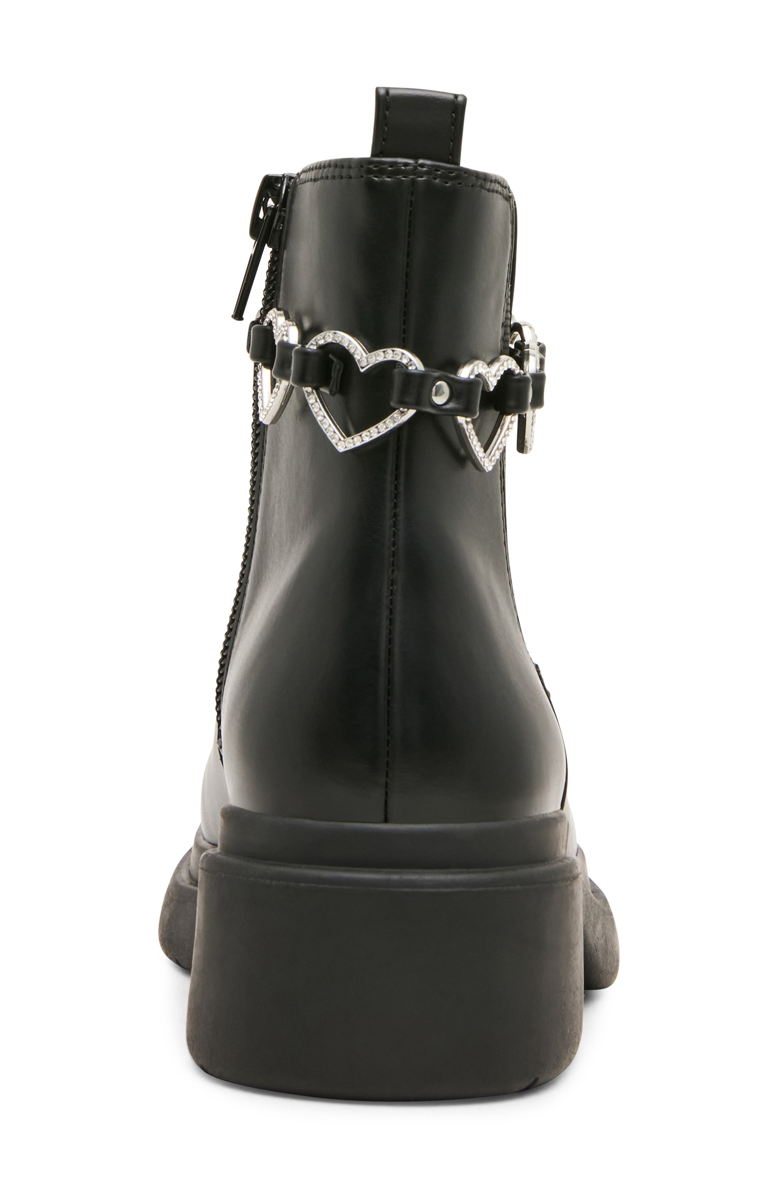 Kids' Jwalden Heart Chain Chelsea Boot, Alternate, color, BLACK