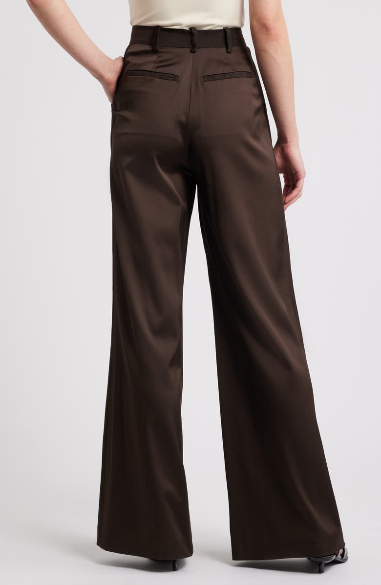 FRAME Tuxedo Stripe Wide Leg Pants, Alternate, color, Espresso