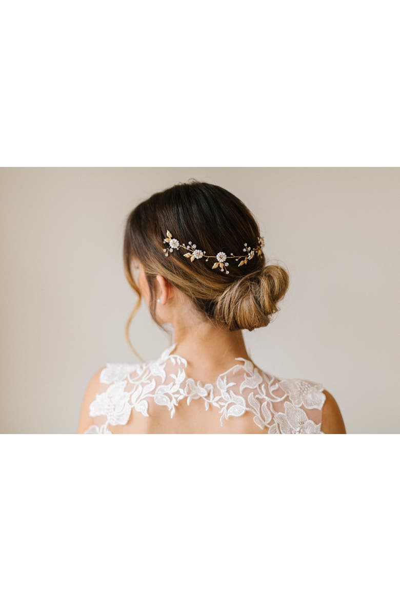 Soleil Bridal Headpiece, Alternate, color, Gold