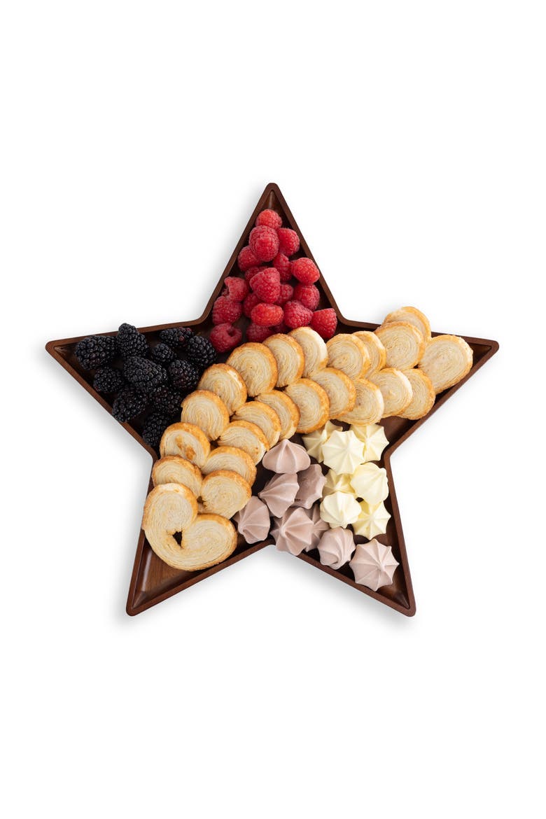 Star Serving Tray, Alternate, color, Stained Parawood