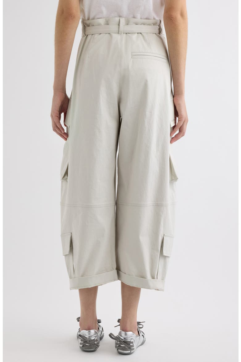 Pama Belted Twill Cargo Pants, Alternate, color, LIGHT GREY