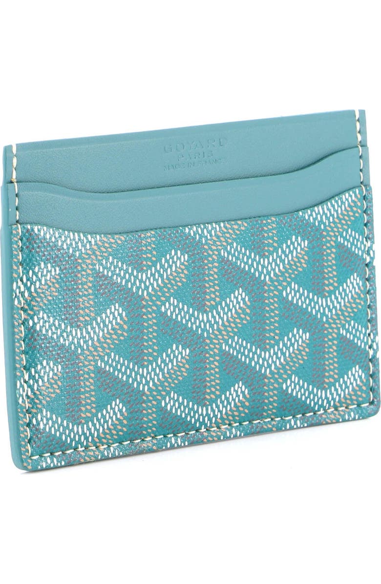 Pre-Owned Goyard Saint Sulpice Card Holder Coated Canvas, Alternate, color, Green