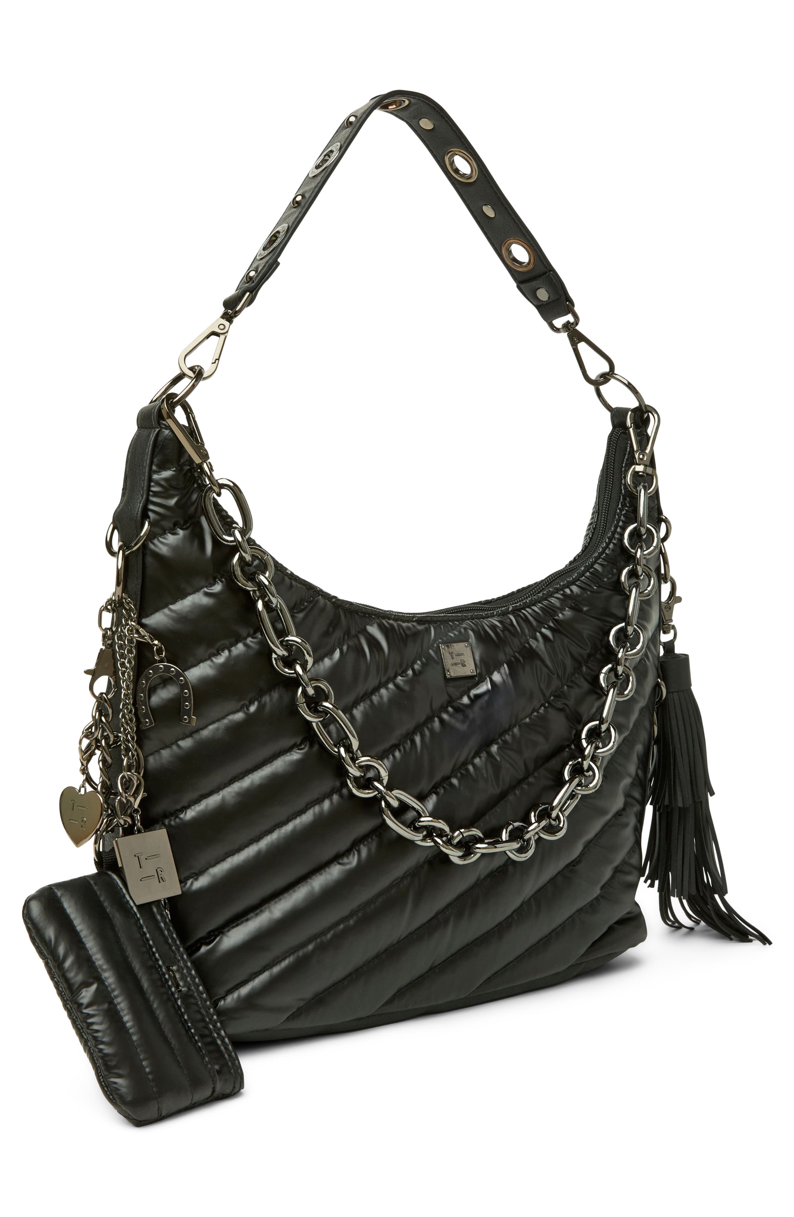 Icon Quilted Hobo Bag, Alternate, color, PEARL BLACK