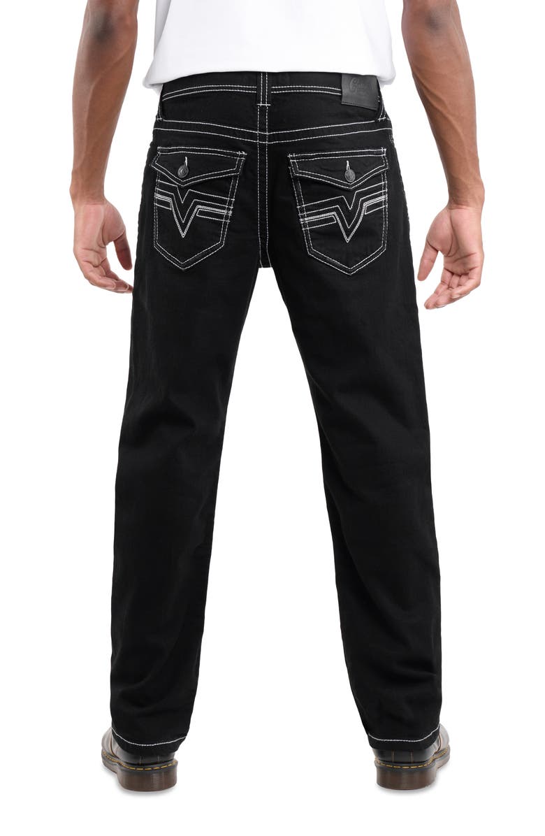 XRAY Saddle Stitch Straight Leg Jeans, Alternate, color, Black