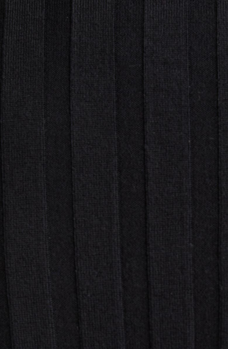 NACKIYÈ Sugarman Rib Merino Wool Polo Sweater, Alternate, color, Noir