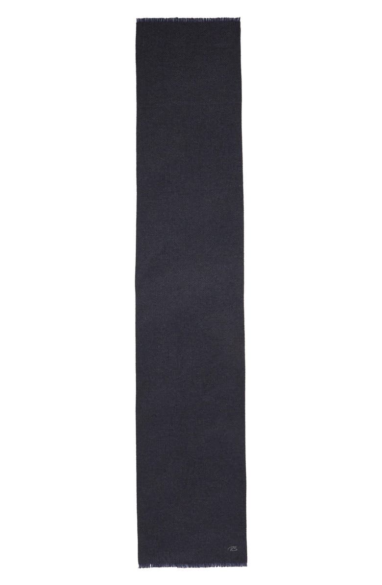 Robert Barakett Wool & Cashmere Herringbone Scarf, Alternate, color, Navy