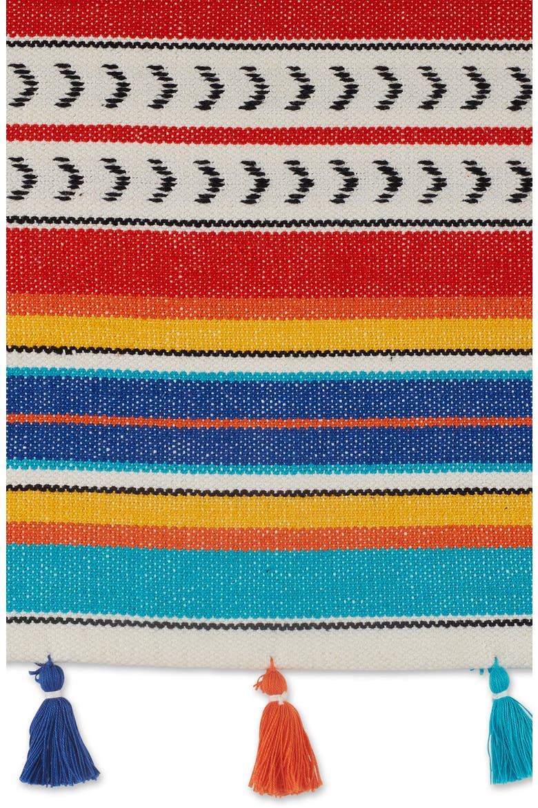 Picante Stripe Tassel Table Runner, Alternate, color, MULTI