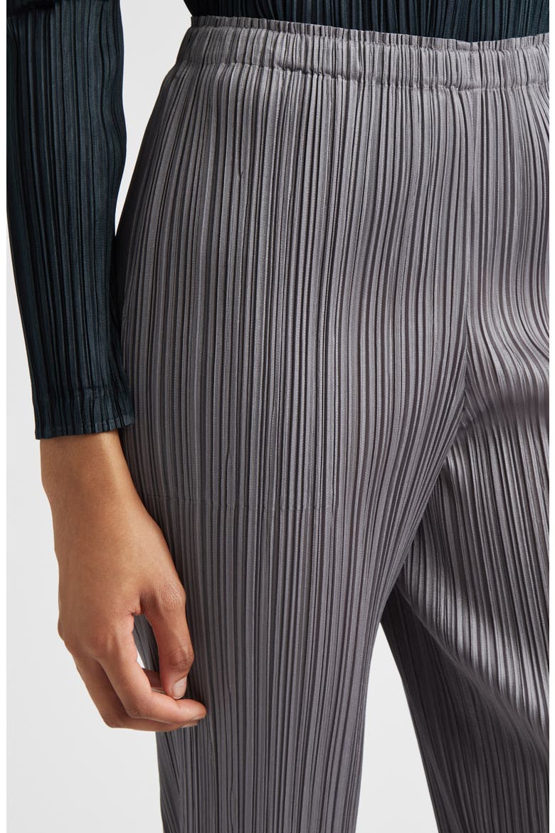 Pleated Crop Skinny Pants, Alternate, color, GRAY