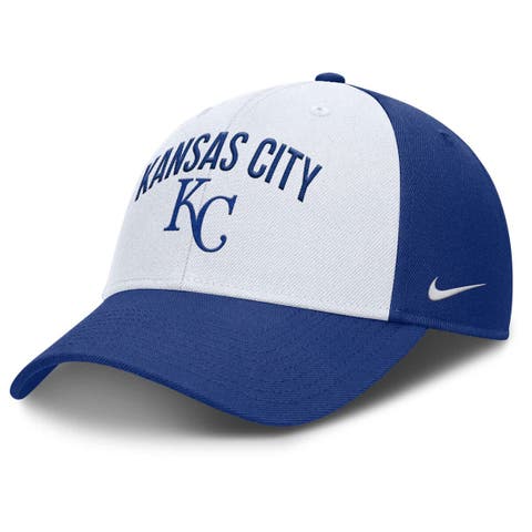 Men's Nike White/Royal Kansas City Royals Club Performance Adjustable Hat