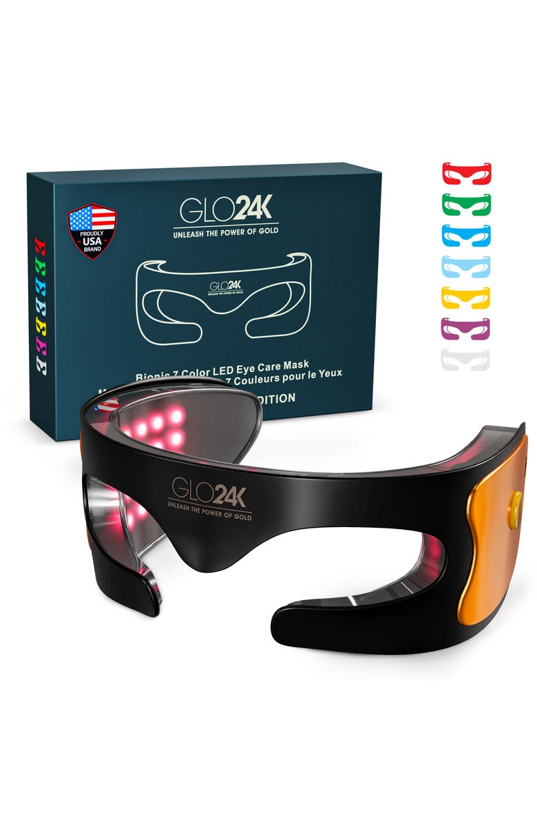 GLO24K UNLEASH THE POWER OF GOLD Bionic 7 Color LED Eye Care Mask, Main, color, NO COLOR