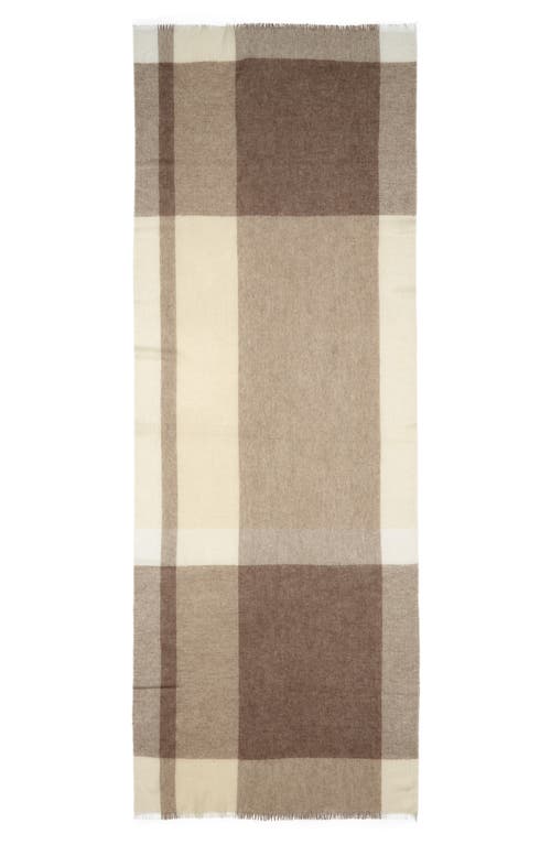 Nordstrom Textured Lightweight Cashmere Scarf In Brown
