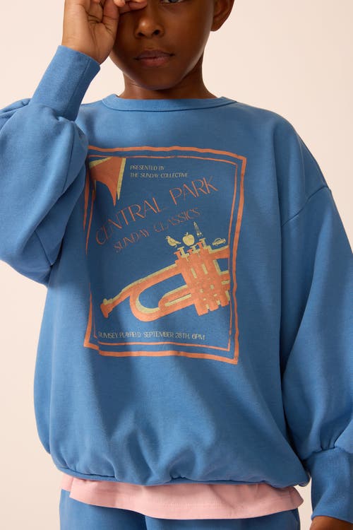 The Sunday Collective Organic Weekend Sweatshirt In Blue