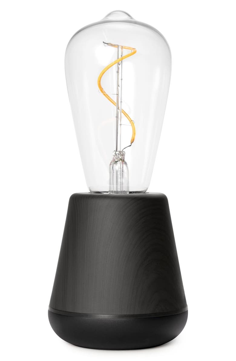 AMEICO Humble One Wireless Table Lamp, Main, color, Black Wood