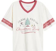 GOLDEN HOUR Peanuts® Christmas Tree Farm Cotton Graphic T-Shirt
