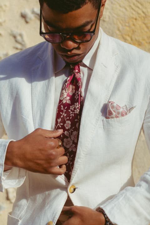 Silvio - Extra Long Silk Jacquard Tie for Men