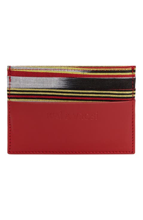 Leather Canvas Cardholder