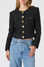 French Connection Mismatched Button Tweed Jacket