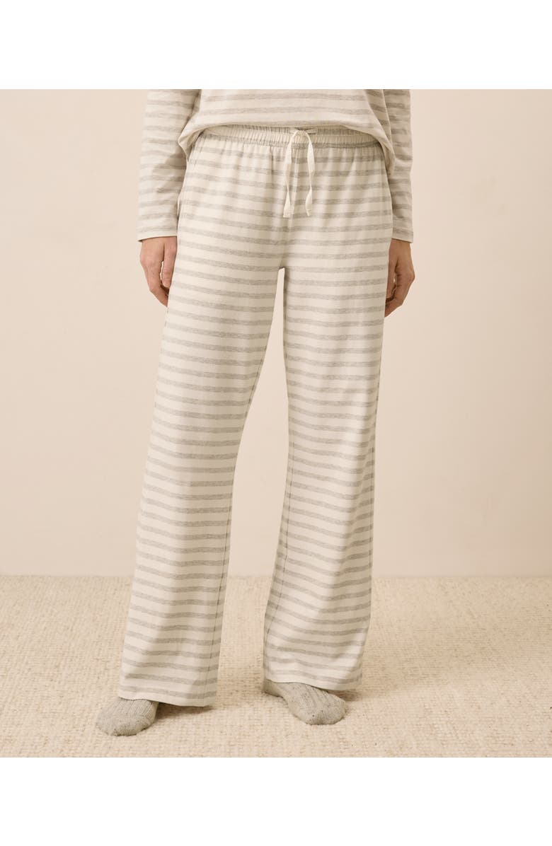 Pact Cool Stretch Lounge Pant, Main, color, Winter White Stripe
