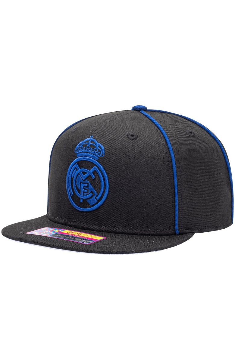 FAN INK Men's Black Real Madrid Cali Night Snapback Hat, Main, color, 