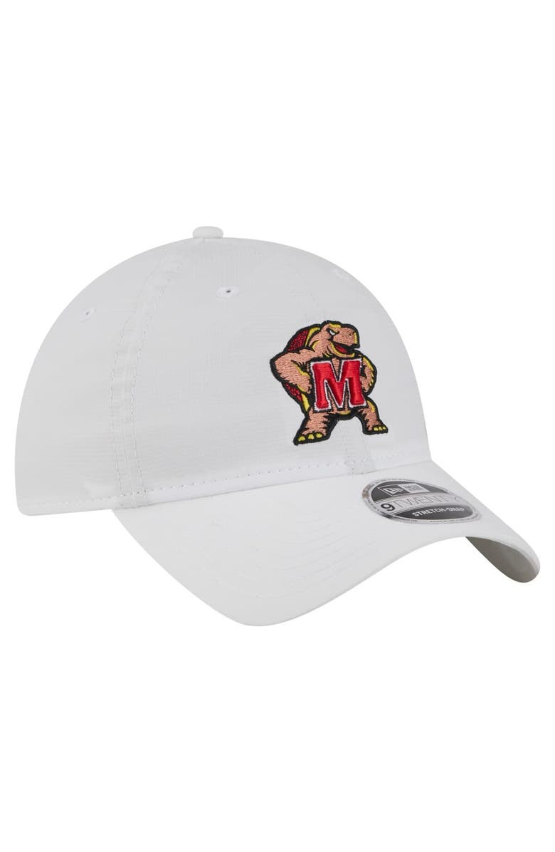 New Era Men's New Era White Maryland Terrapins Active Ripstop 9TWENTY Adjustable Hat, Alternate, color, White