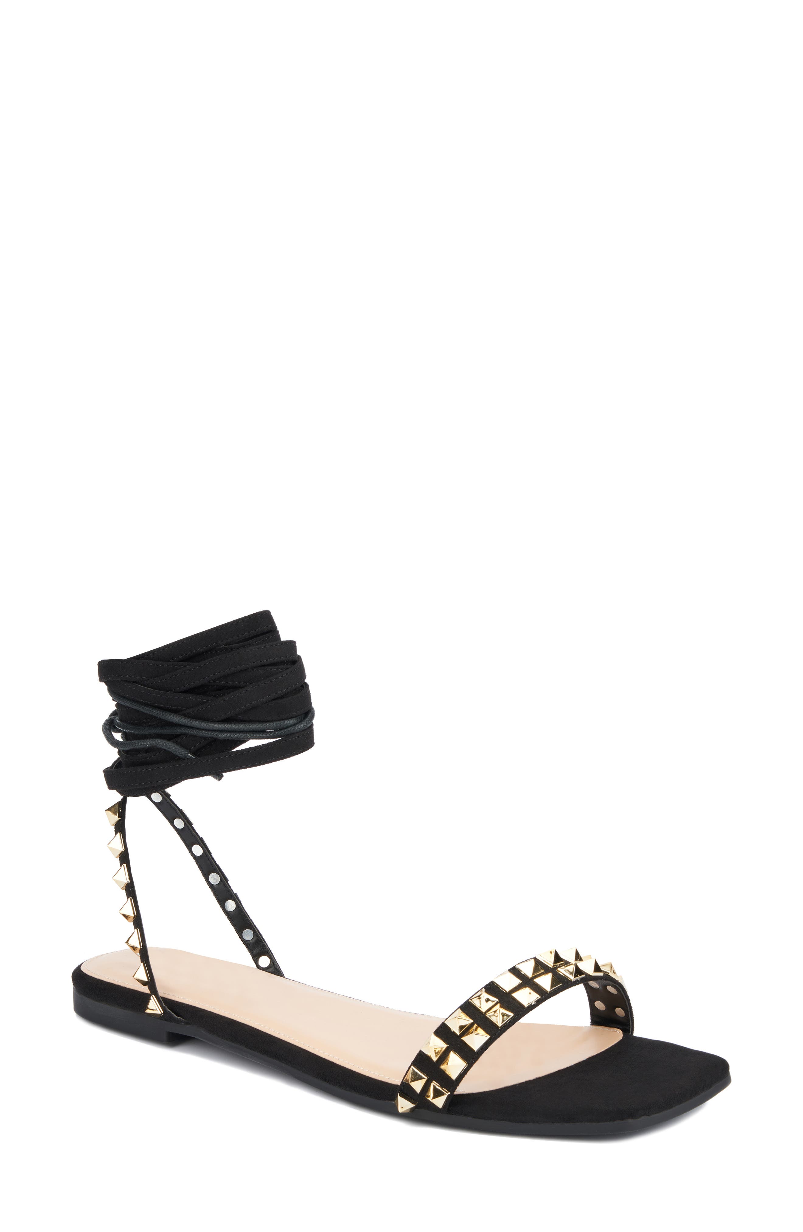 Fashion to Figure Zena Stud Sandal - Wide Width, Main, color, 