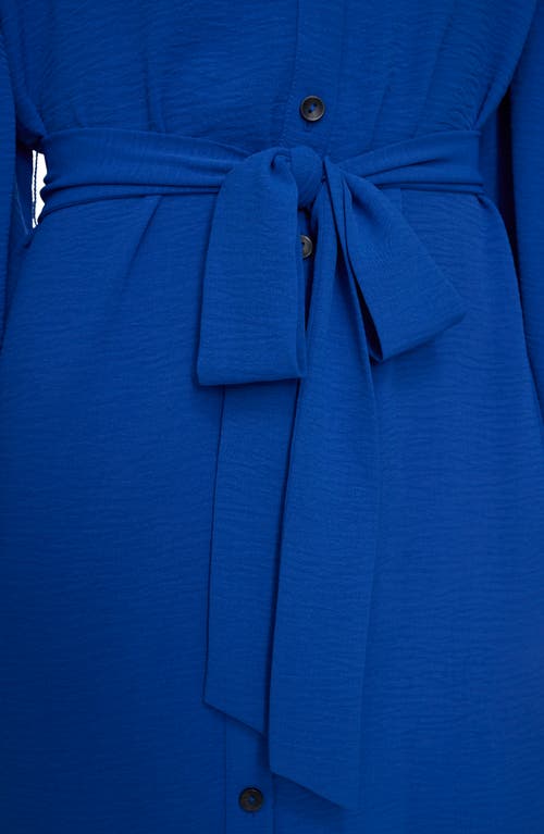 Calvin Klein Long Sleeve Gauze Shirtdress In Capri
